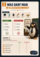 Vorschau - Arbeitsblätter - Fridos Regeln im Klassenzimmer – Modalverben & Klassenregeln | Deutsch A1 DaF / DaZ - Seite 1