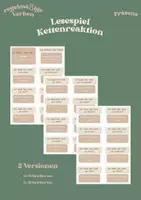 Vorschau - Spiele - Ich habe... Wer hat...? Lesespiel Kettenreaktion Präsens regelmäßige Verben - Deckblatt