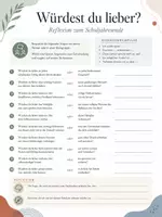 Vorschau - Arbeitsblätter - Würdest du lieber? Schuljahresende – Gesprächsimpulse und Reflexion für Grundschule, Sek I und Oberstufe - Seite 3