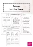 Vorschau - Arbeitsblätter - Sommer: Eisbecher-Logical - Deckblatt