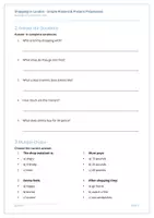 Vorschau - Arbeitsblätter - Shopping in London | Reading Comprehension | Simple Present & Present Progressive - Seite 2