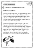 Vorschau - Arbeitsblätter - Fabeln: eine kurze Reihe zur Einführung - Seite 1