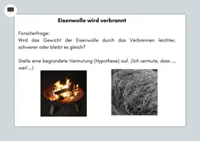Vorschau - Arbeitsblätter - Schülerexperiment: Verbrennen von Eisenwolle (geplante Doppelstunde) - Seite 3
