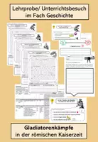 Vorschau - Stundenentwürfe - Lehrprobe / Unterrichtsbesuch Geschichte Gladiatorenkämpfe - Deckblatt