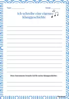 Vorschau - Arbeitsblätter - Ich schreibe eine Klanggeschichte - Deckblatt