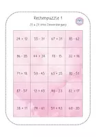 Vorschau - Stationenlernen - Rechenpuzzle - ZE±ZE o.ZÜ - Zahlenraum 100 - Seite 2