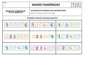 Aperçu - Apprentissages en autonomie - Fiche suivi BAC Bande num à trou jusqu'à 6 - Page de couverture