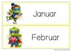 Vorschau - Anderer Materialtyp - Drachenklasse Tafelkalender Klassentier Drache - Seite 1