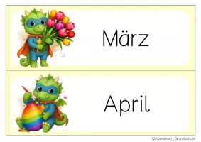 Vorschau - Anderer Materialtyp - Drachenklasse Tafelkalender Klassentier Drache - Seite 3
