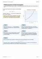 Vorschau - Arbeitsblätter - Anwendung Analysis (e-Fkt.): Wildtierpopulation - Seite 1