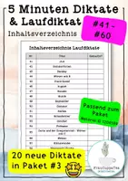 Vorschau - Spiele - XXL PAKET 20 Laufdiktate und 5-Minuten-Diktate mit Differenzierung (#41 - #60) FrauCuppaTea - Seite 1