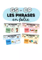 Aperçu - Jeux - Les phrases en folie – Jeu de production de phrases GS/CP - Page de couverture