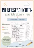 Vorschau - Stundenentwürfe - 3 Bildergeschichten - 3-fach differenzierte Arbeitsblätter - Deckblatt