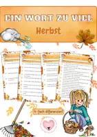 Vorschau - Arbeitsblätter - Ein Wort zu viel - Herbst - Deckblatt