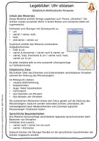 Vorschau - Aufgabenkarten - Uhrzeiten legen mit Muggelsteinen, Knöpfen & Legescheiben - Seite 1