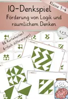 Vorschau - Spiele - IQ-Denkspiel – Förderung Logik und räumliches Denken; 86 Karteikarten; 6-fach differenziert! LE bis hochbegabung! - Deckblatt
