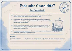 Vorschau - Arbeitsblätter - Fake oder Geschichte? – Trugen Wikinger wirklich Hörnerhelme? - 5-seitiges Faktencheck-Material mit Vermutungsphase, historischem Faktencheck, Mediencheck und begründetem Urteil - Seite 3