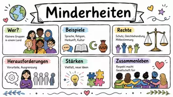 Vorschau - Arbeitsblätter - Lernposter + AB mit Fragen zum Thema "Minderheit" + Lösungsblatt + Mindmap + Infografik - Seite 2