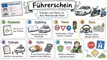 Vorschau - Arbeitsblätter - Lernposter + AB mit Fragen zum Thema "Führerschein" + Lösungsblatt + Infografik - Seite 2