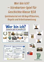 Vorschau - Spiele - Wer bin ich? – Stirnkarten-Spiel für Geschichte Klasse 9/10 - Spielmaterial mit 60 Begriffskarten, Regeln und Arbeitsanweisung - Deckblatt