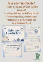 Vorschau - Arbeitsblätter - Fake oder Geschichte? – Aßen die Römer wirklich ständig Trauben? - 5-seitiges Faktencheck-Material mit Vermutungsphase, historischem Faktencheck, Mediencheck und begründetem Urteil - Deckblatt