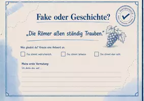 Vorschau - Arbeitsblätter - Fake oder Geschichte? – Aßen die Römer wirklich ständig Trauben? - 5-seitiges Faktencheck-Material mit Vermutungsphase, historischem Faktencheck, Mediencheck und begründetem Urteil - Seite 2