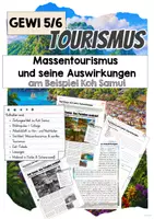 Vorschau - Arbeitsblätter - Tourismus: Massentourismus und seine Auswirkungen am Beispiel Koh Samui - Deckblatt