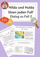 Vorschau - Arbeitsblätter - ‚Hilda und Hulda lösen jeden Fall‘: Dialog schreiben zu Fall 2 - Deckblatt