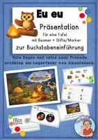 Vorschau - Präsentationen/Tafelbilder - Buchstabe Eu eu: Präsentation zur Buchstabeneinführung für eine Tafel mit Beamer + Stifte/Marker - Deckblatt