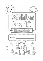 Vorschau - Arbeitsblätter - Zählen bis 10. Arbeitsblätter - Seite 1