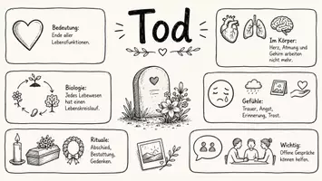 Vorschau - Arbeitsblätter - AB mit Fragen zum Thema "Tod" + Lösungsblatt + Infografik - Seite 1