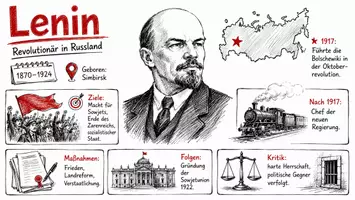 Vorschau - Arbeitsblätter - Arbeitsblatt "Lenin" + Onlineübung & MP3 + Infografik - Seite 1