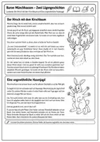 Vorschau - Arbeitsblätter - Lügengeschichten vergleichen | Baron Münchhausen - Seite 1