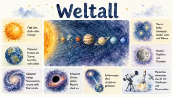 Vorschau - Arbeitsblätter - Lernposter + Arbeitsblatt "Weltall" + Onlineübung & MP3 + Infografik - Seite 3