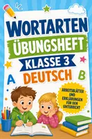 Vorschau - Arbeitsblätter - Wortarten Übungsheft Klasse 3 Deutsch - Deckblatt