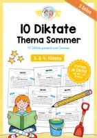 Vorschau - Arbeitsblätter - 10 einfache Diktate zum Sommer - Deckblatt