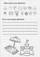 anteprima - Esercizi - Compiti per le vacanze estive Classe Prima Primaria - Pagina 1