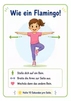 Vorschau - Stationenlernen - Bewegte Pause: 10 Stationskarten mit einfachen Bewegungsübungen für Kinder - Seite 2
