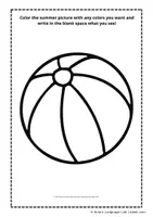 Προεπισκόπηση - Φύλλα εργασίας - 40 Summer Coloring and Writing Pages for Kids! - Σελίδα 1