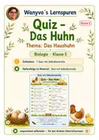 Vorschau - Arbeitsblätter - Wanyvo´s Lernspuren Quiz Das Huhn - Deckblatt
