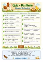 Vorschau - Arbeitsblätter - Wanyvo´s Lernspuren Quiz Das Huhn - Seite 1