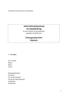 Vorschau - Stundenentwürfe - Prüfungsentwurf Deutsch Adjektive steigern bis zum Superlativ - Deckblatt