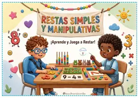 Vista previa - Refuerzo / NEE / Materiales de apoyo - restas manipulativas - Portada