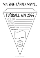 Vorschau - Arbeitsblätter - Fußball WM 2026 - Länder Wimpel zum Basteln - Seite 2