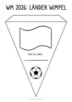 Vorschau - Arbeitsblätter - Fußball WM 2026 - Länder Wimpel zum Basteln - Seite 3