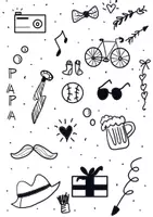 Vorschau - selbst erstellte Cliparts/Grafiken - Sketchnotes Vatertag - Seite 1