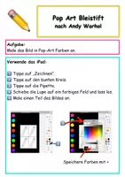 Vorschau - Arbeitsblätter - Pop Art Bleistift - digitales Projekt - Deckblatt