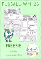 Vorschau - Arbeitsblätter - Doodle-Freebie zur Fußball-WM 2026 l 2-fach differenziert - Deckblatt
