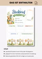 Vorschau - Arbeitsblätter - Steckbrief Erzieher Erzieherinnen Kita & Kindergarten | "Das bin ich" Vorlage Portfolio Kita | DIN A4 Format - Seite 2