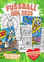Vorschau - Mal- und Bastelvorlagen - Fußball WM 2026 Ausmalbilder - Deckblatt
